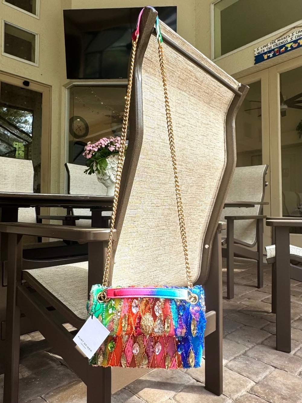 NWT GORGEOUS Kurt Geiger Kensington Ombré Sequin Gemstone Bag - Picture 2 of 10